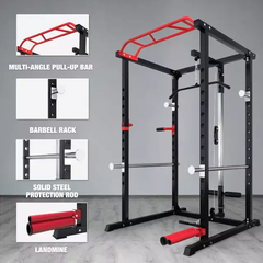 Power/Squat Rack with LAT/Pull Down and Cable pulley system