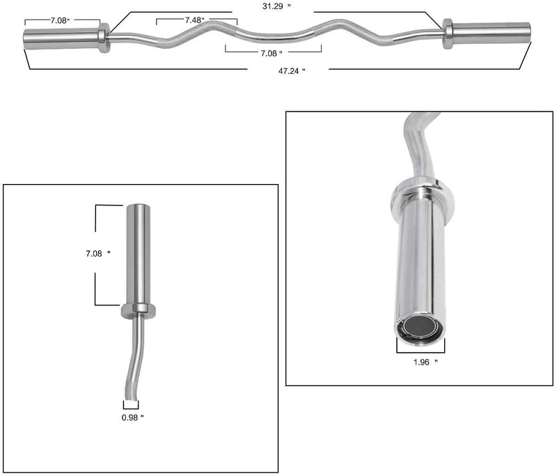 OLYMPIC BARS - Variety of sizes (7FT, 6FT, 5FT, 4FT)