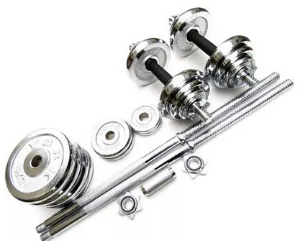 50KG Barbell and Dumbbell combo set adjustable