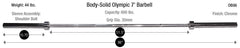 OLYMPIC BARS - Variety of sizes (7FT, 6FT, 5FT, 4FT)